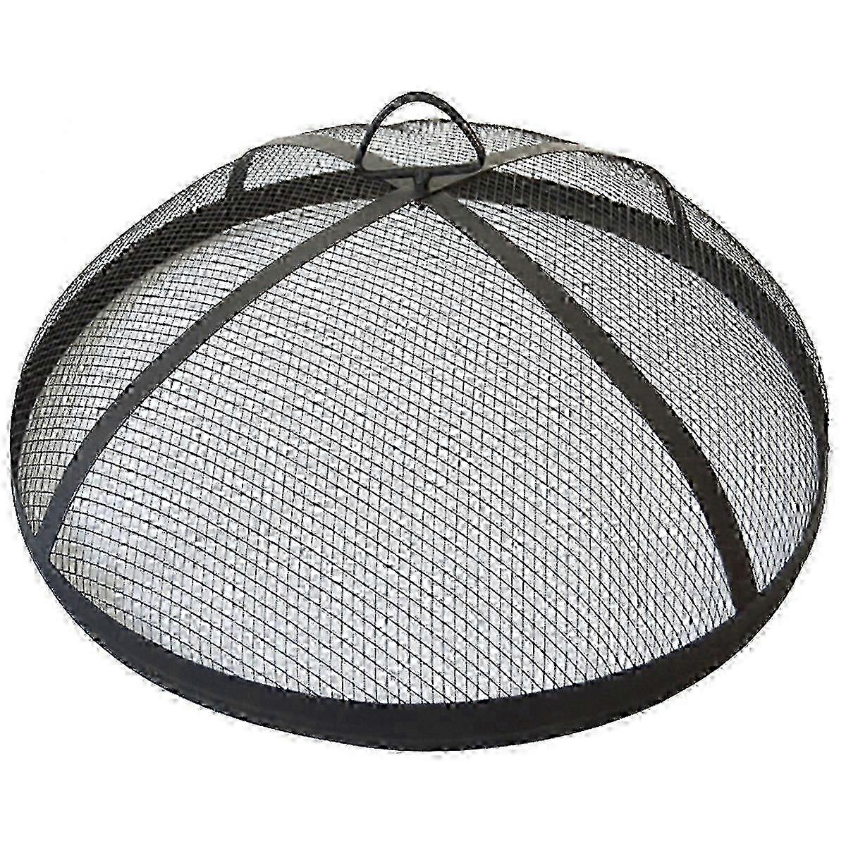 Outdoor Fire Pit Round Cover Net with Spark Screen for Backyard Use