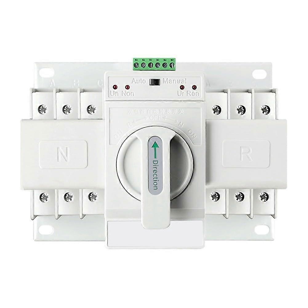 63A 3 Pole Automatic Transfer Switch 400V Dual Power Three Phase ATS with  Load Capacity