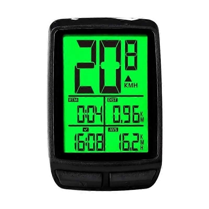 Wireless Bike Computer Bicycle Speedometer with GPS, Waterproof Cycling Odometer, Backlit Display