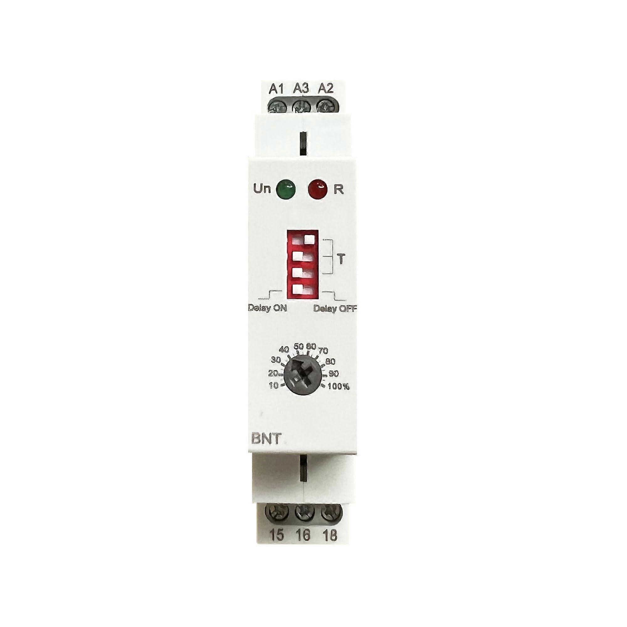 10A Dual Function Timer Relay AC230V DC24V Delay On Off SPDT Wide Range 0.1s to 10 Days