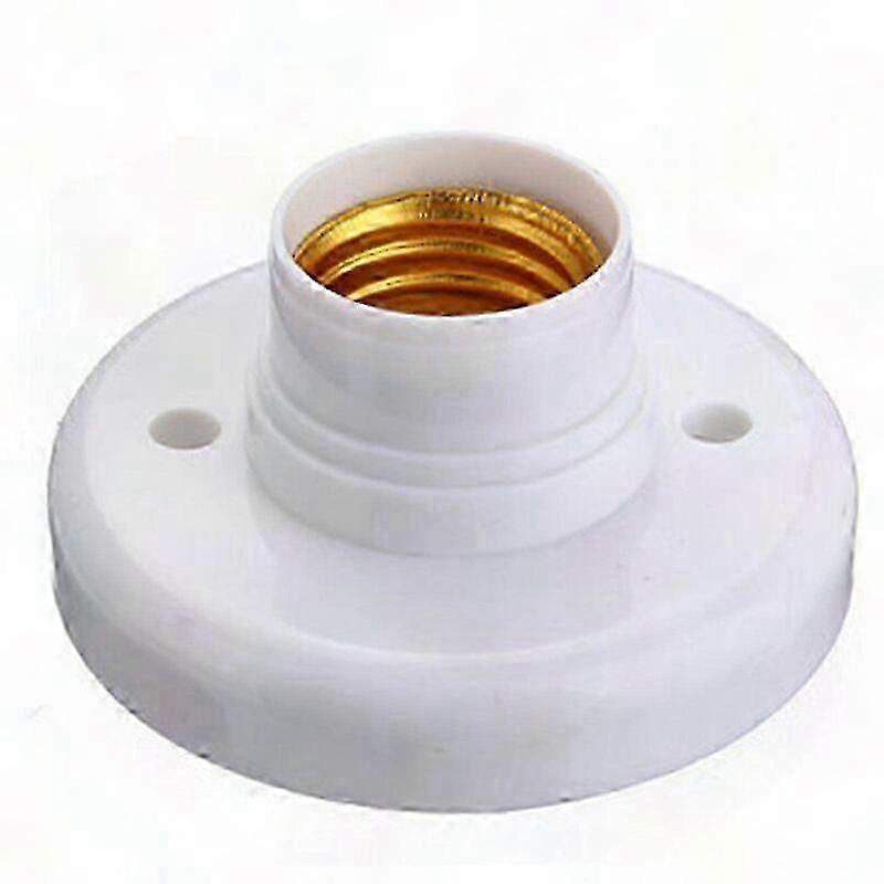 White E27 Lamp Socket for Light Bulbs with Plastic Base
