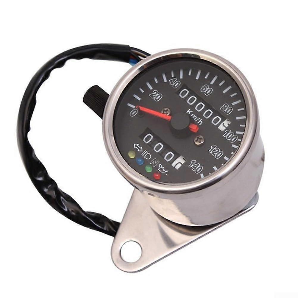 Waterproof Dual Motorcycle Digital Speedometer and Odometer with Accurate Speed Tracking LED Display Black