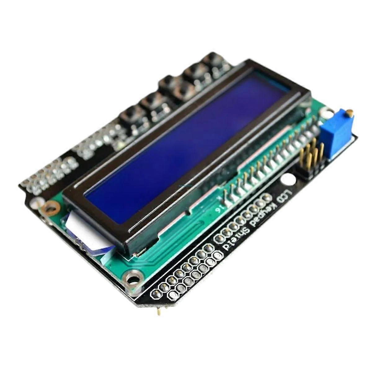LCD1602 Keypad Shield for Arduino UNO and Mega, Blue Screen 16x2 LCD Display, Durable Construction