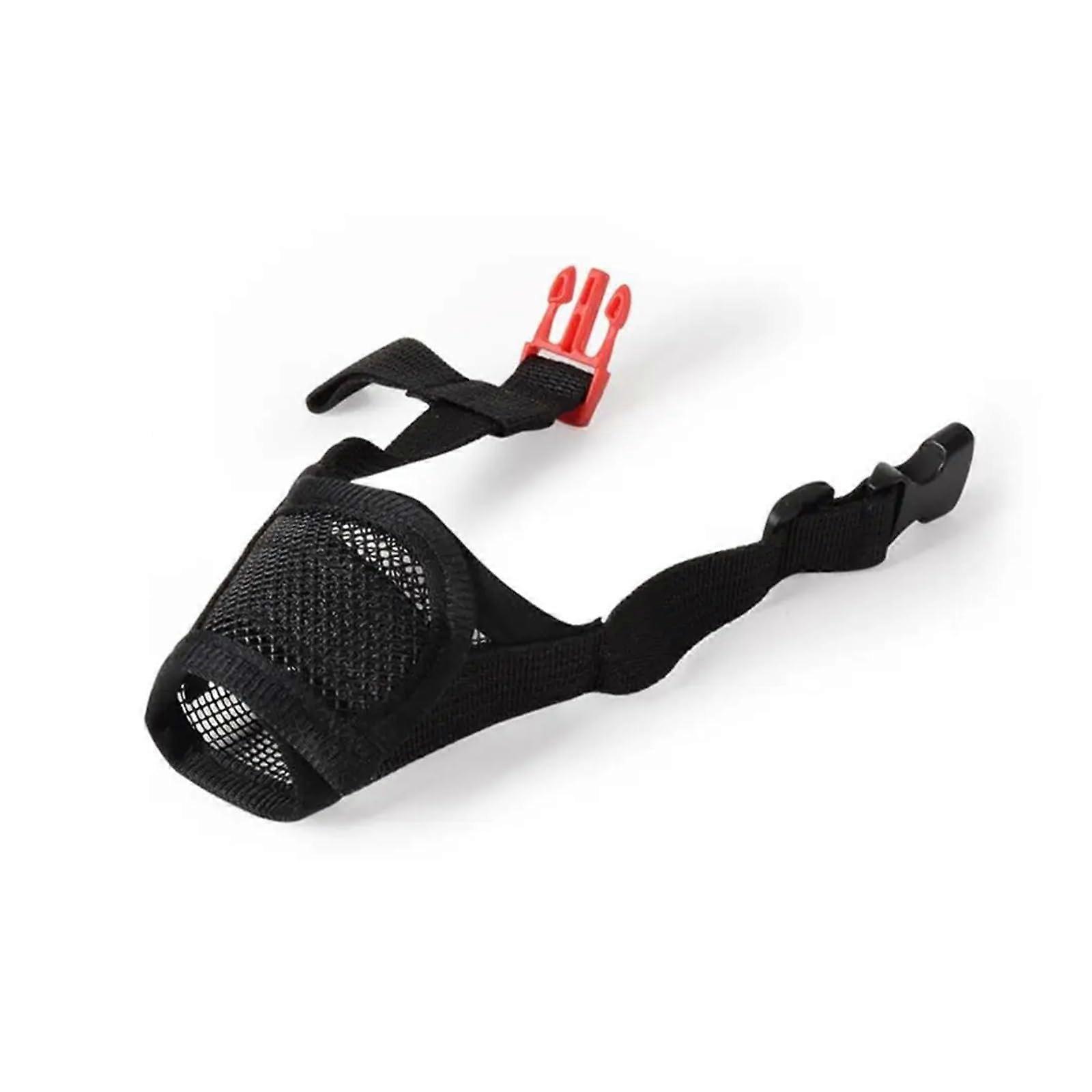 Breathable Mesh Dog Muzzle for Large and Small Dogs, AntiBite Adjustable Pet Training Black L