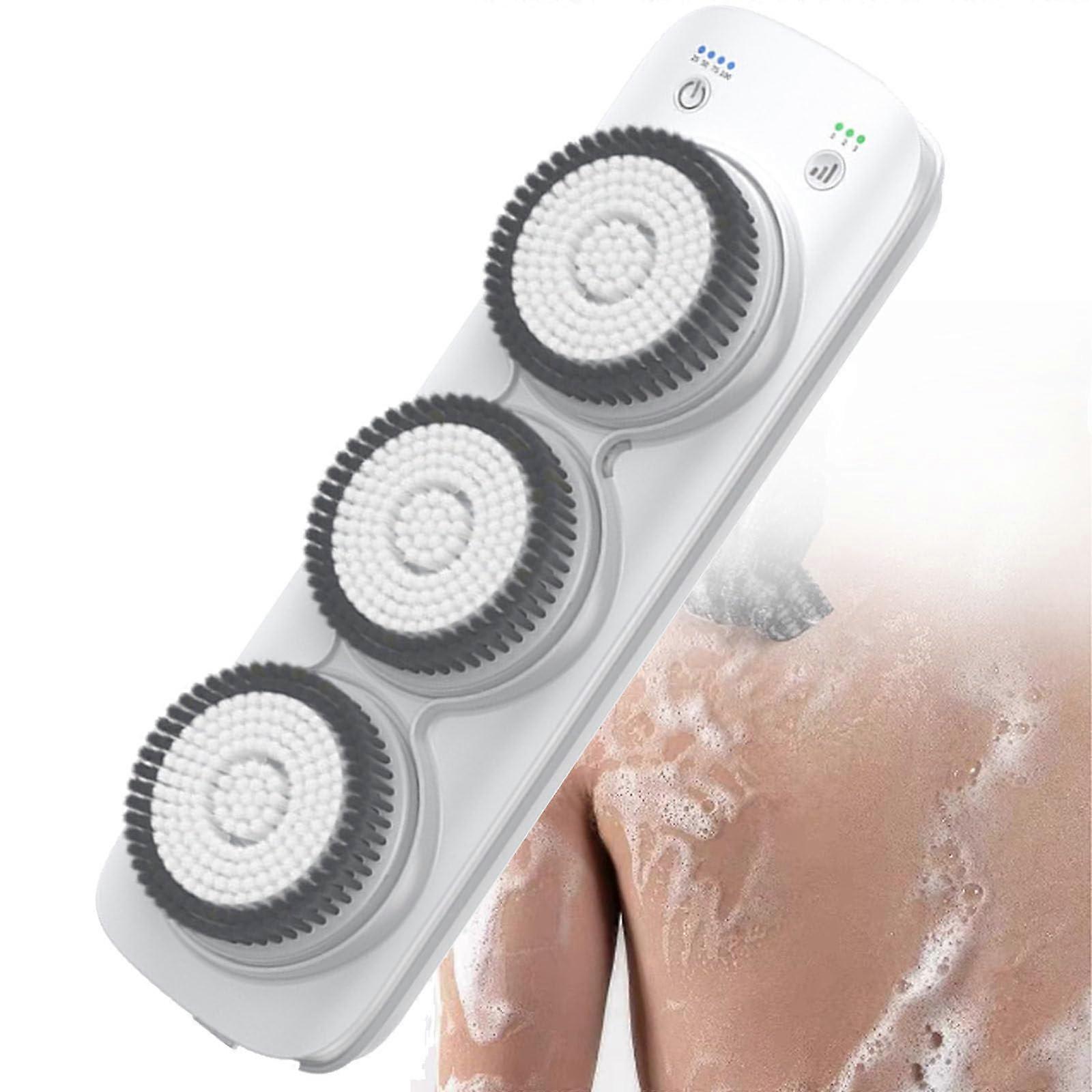 Electric Back Scrubber Wall Mounted Bath Brush with ThreeSpeed Adjustment and Waterproof Design