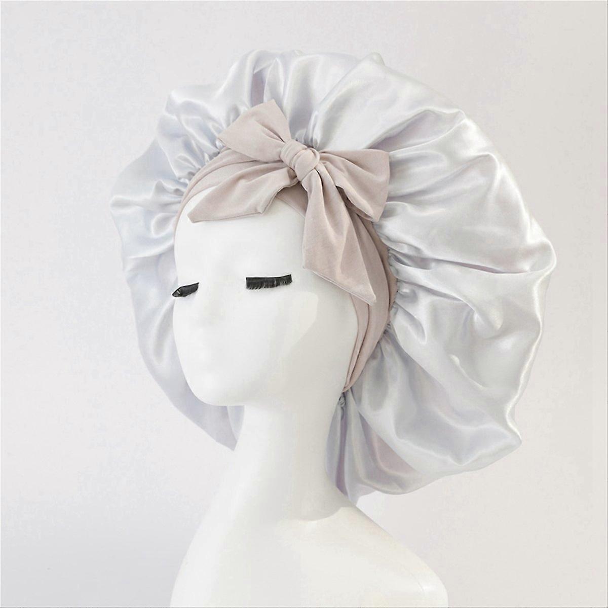 Bonnet de douche élastique pour femme, violet