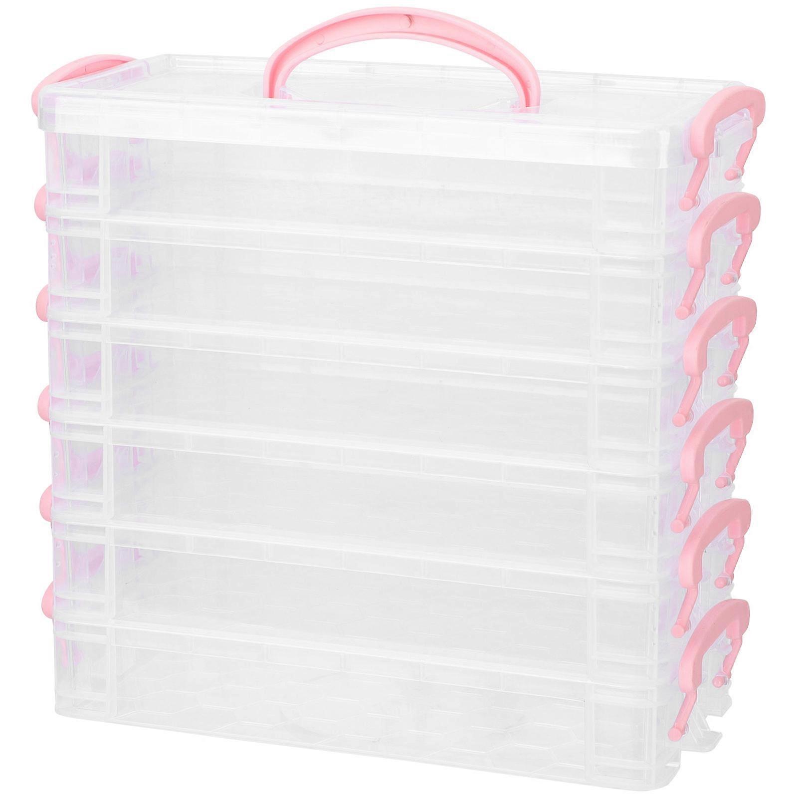 Plastic Pencil Box for Storage Use 1Set Transparent Stackable Pencil Case