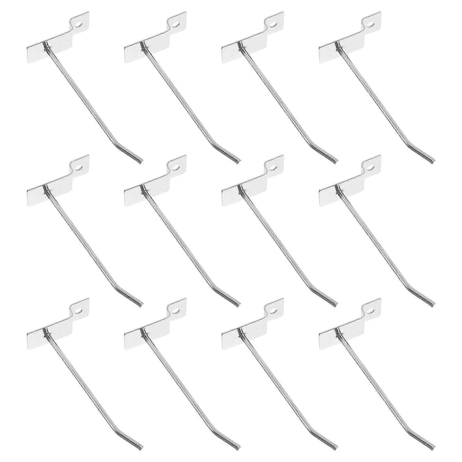 Slatwall Hooks Panel Display Hook for Retail Store Use 20Pcs Silver Retail Display