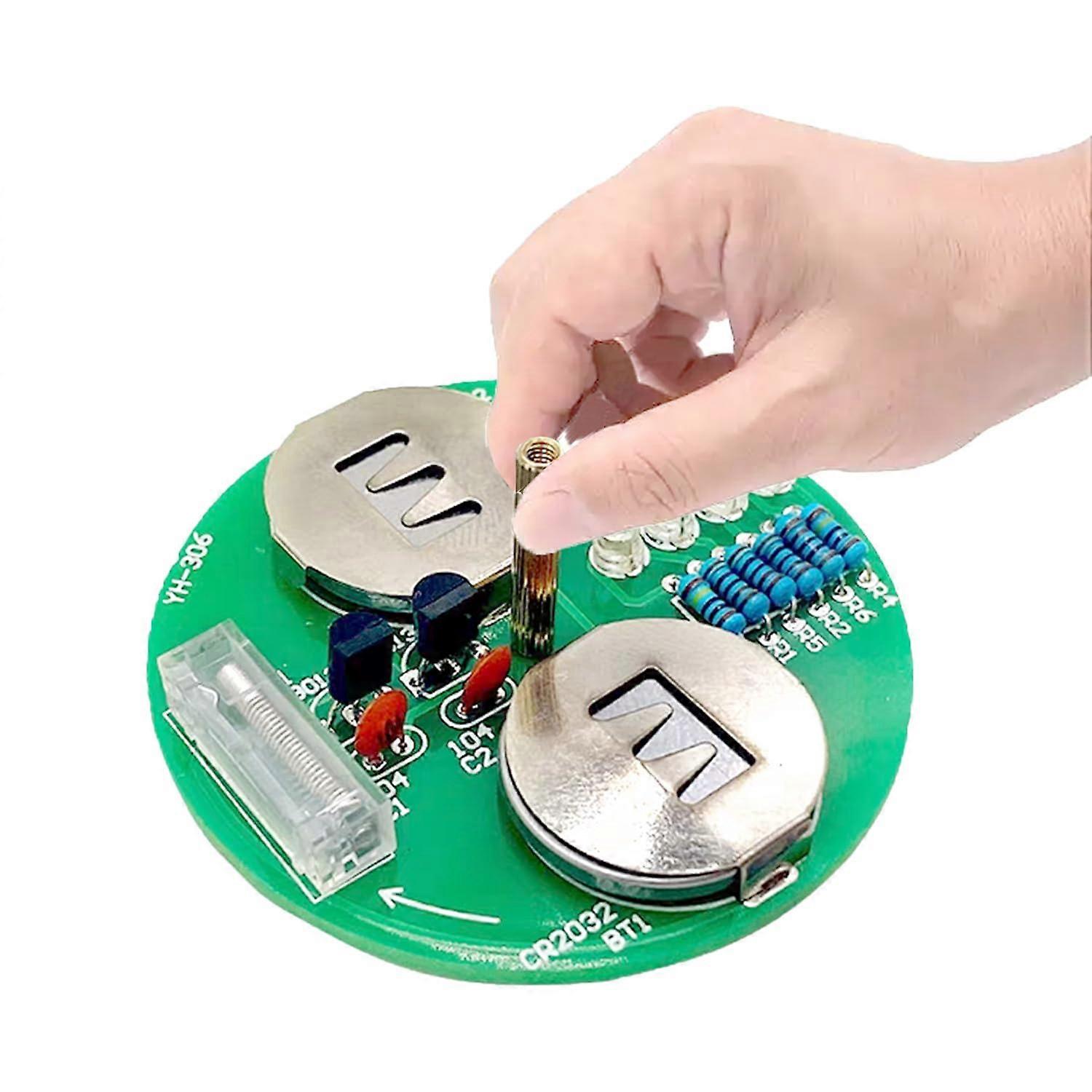 Soldering Practice Kit LED Desktop Mini Gyroscope Electronic DIY Kit for Beginners