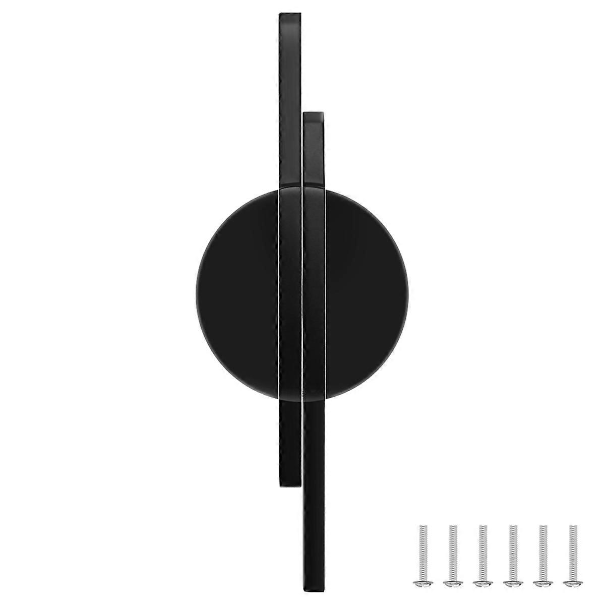 2 Cabinet Pulls,Half Round Black Cabinet Knobs,for Closets