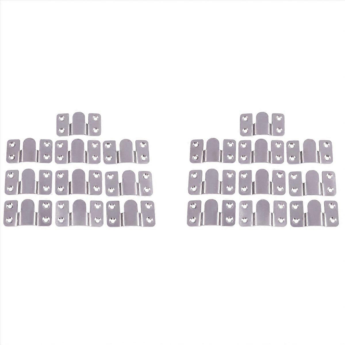 Furniture Sectional Interlock Style Sofa Connector 20Pcs Silver Tone