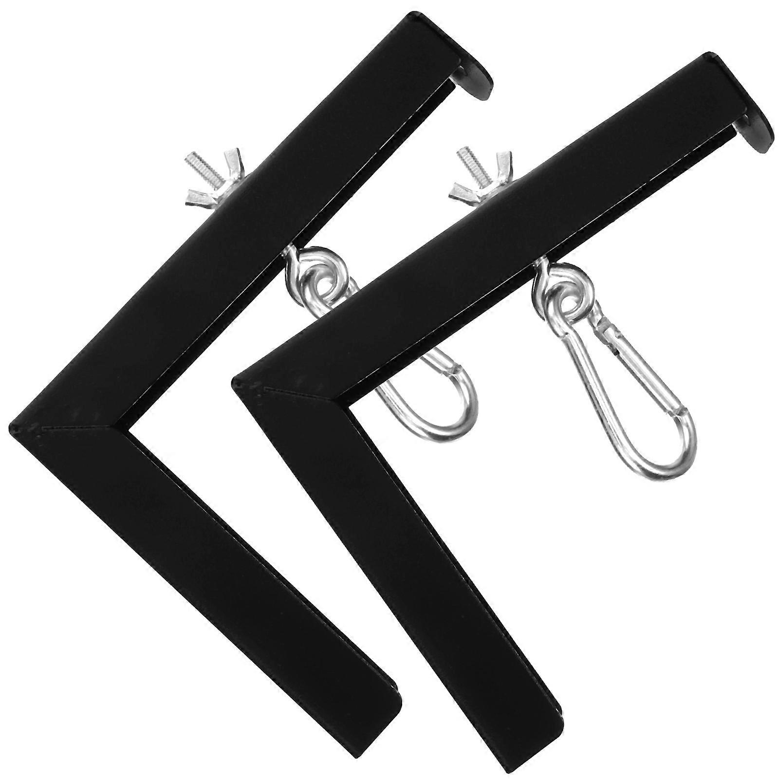 Projector Screen L Bracket for Wall Mount 2Pcs Iron Black Hooks