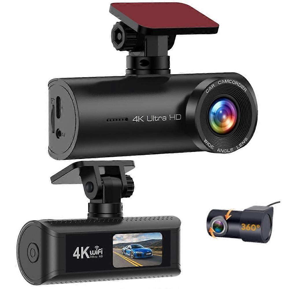 4K Dual-Recording Car Dash Cam Front+Inside