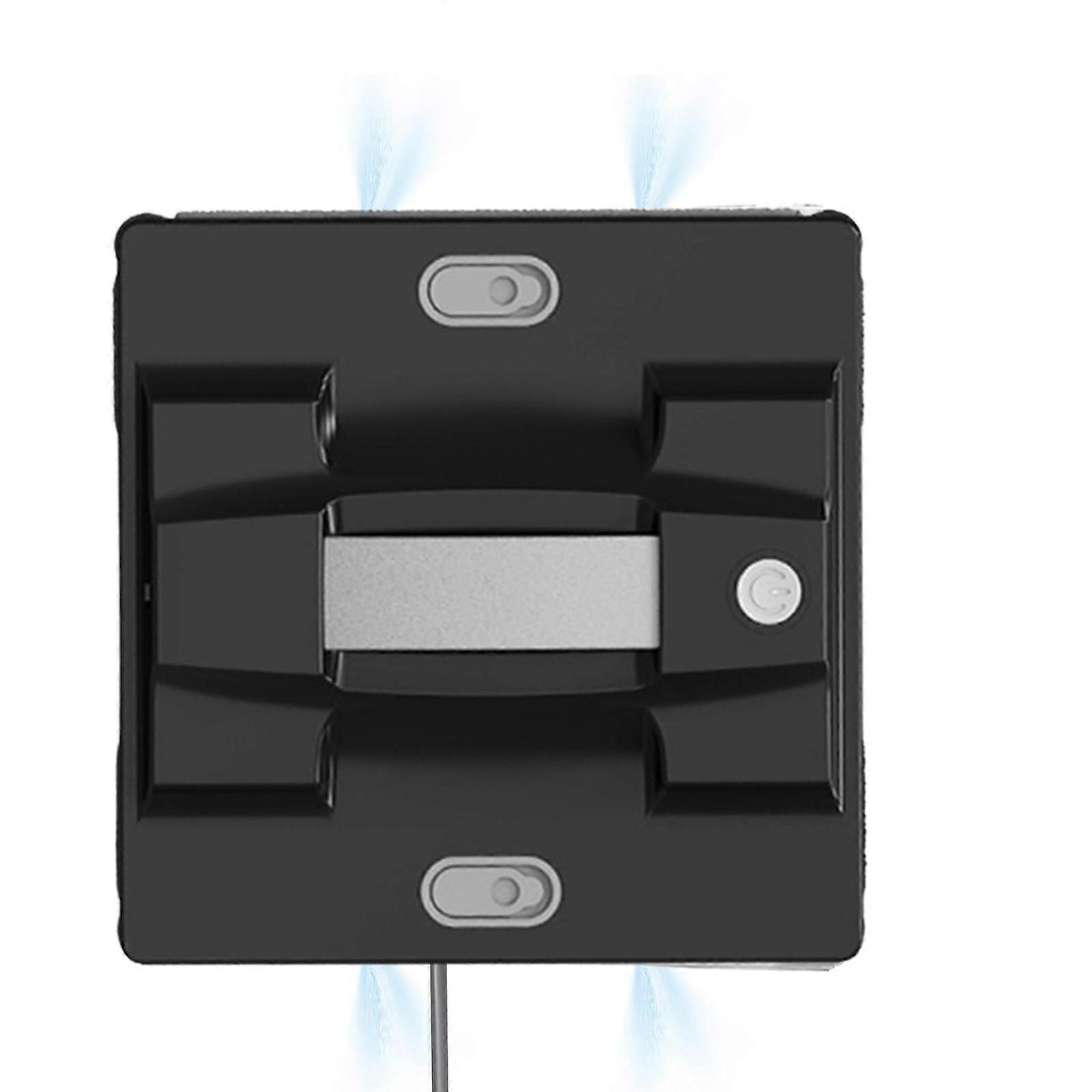 Smart Window Cleaning Robot with Automatic Water Spray, Strong Suction, Remote Control, Black