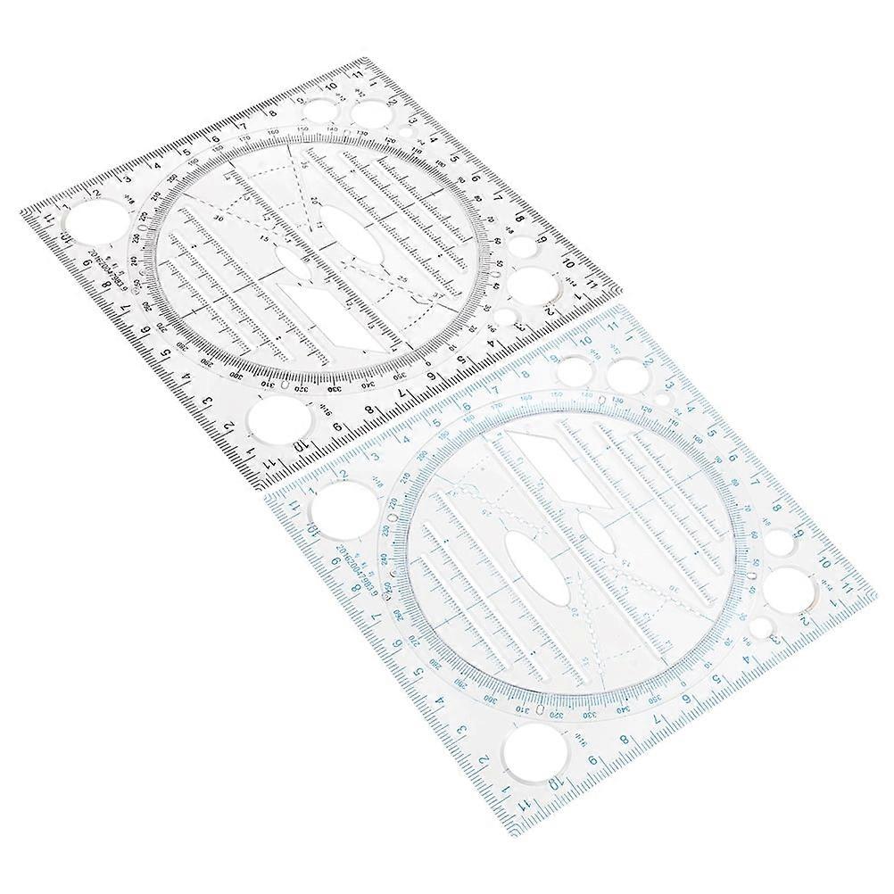 Architecture Ruler Tracer Templates Abs 2Pcs
