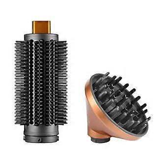Accesorio de boquilla difusora de cepillo voluminizador redondo para AirWrap HS01 HS05 HS08 para cabello liso, ondulado y rizado A
