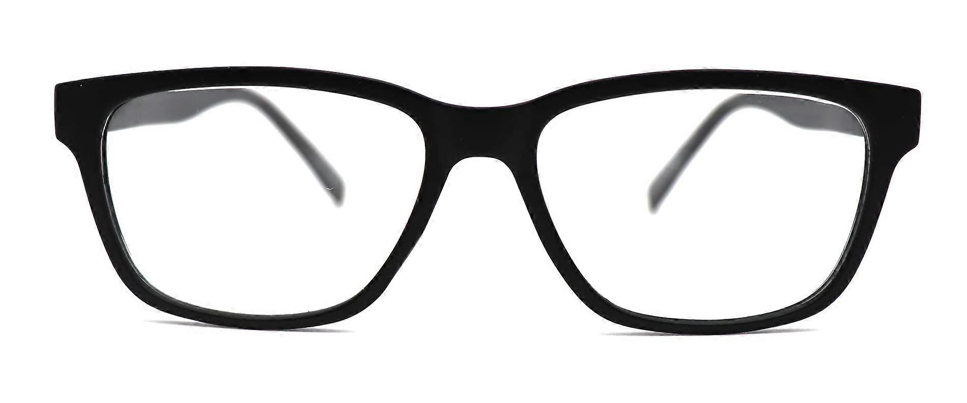 Matte Black Square Frame Reading Glasses 1.0 Diopter for Clear CloseUp Viewing