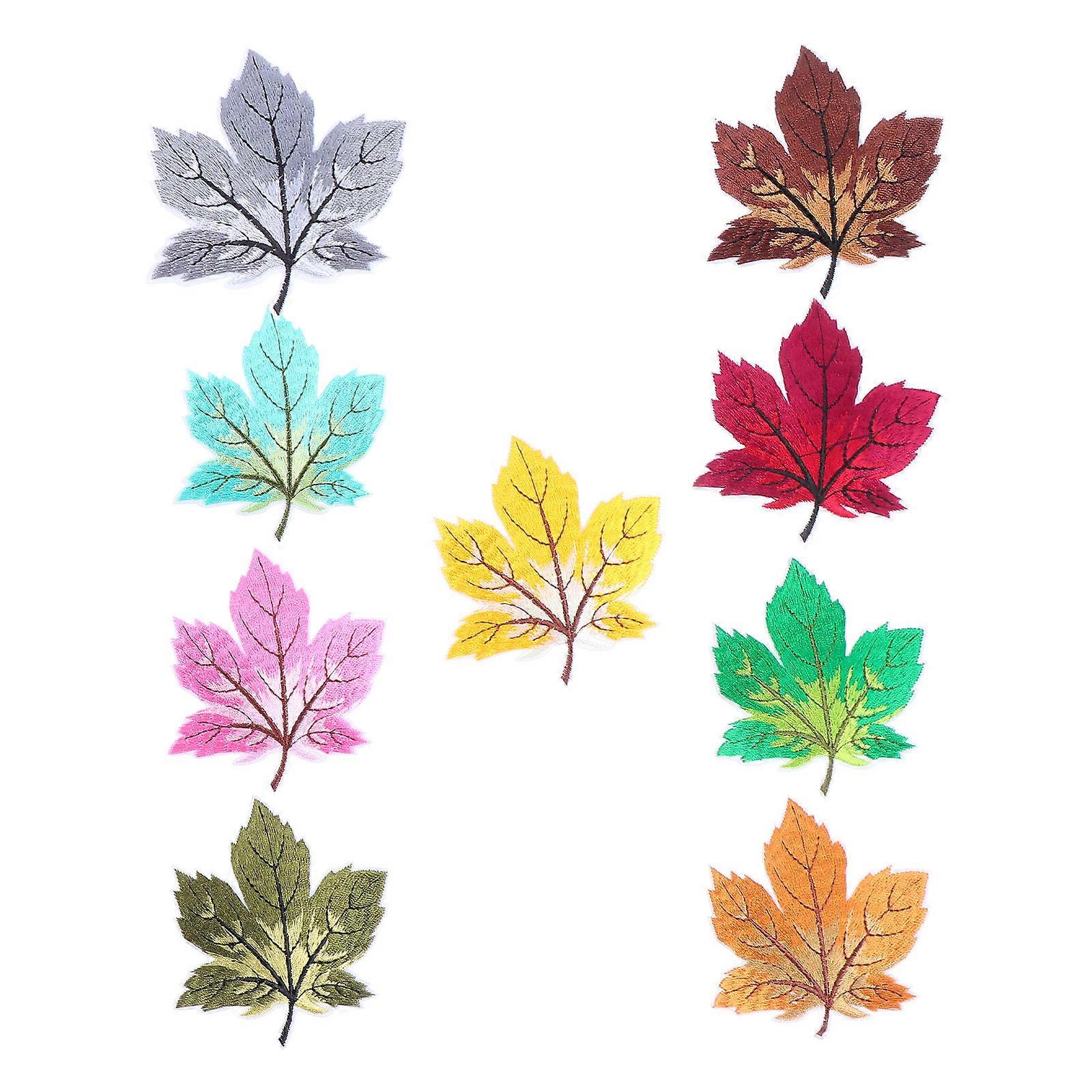 Maple Leaf Applique Embroidered Patch for Decoration 18Pcs Pack