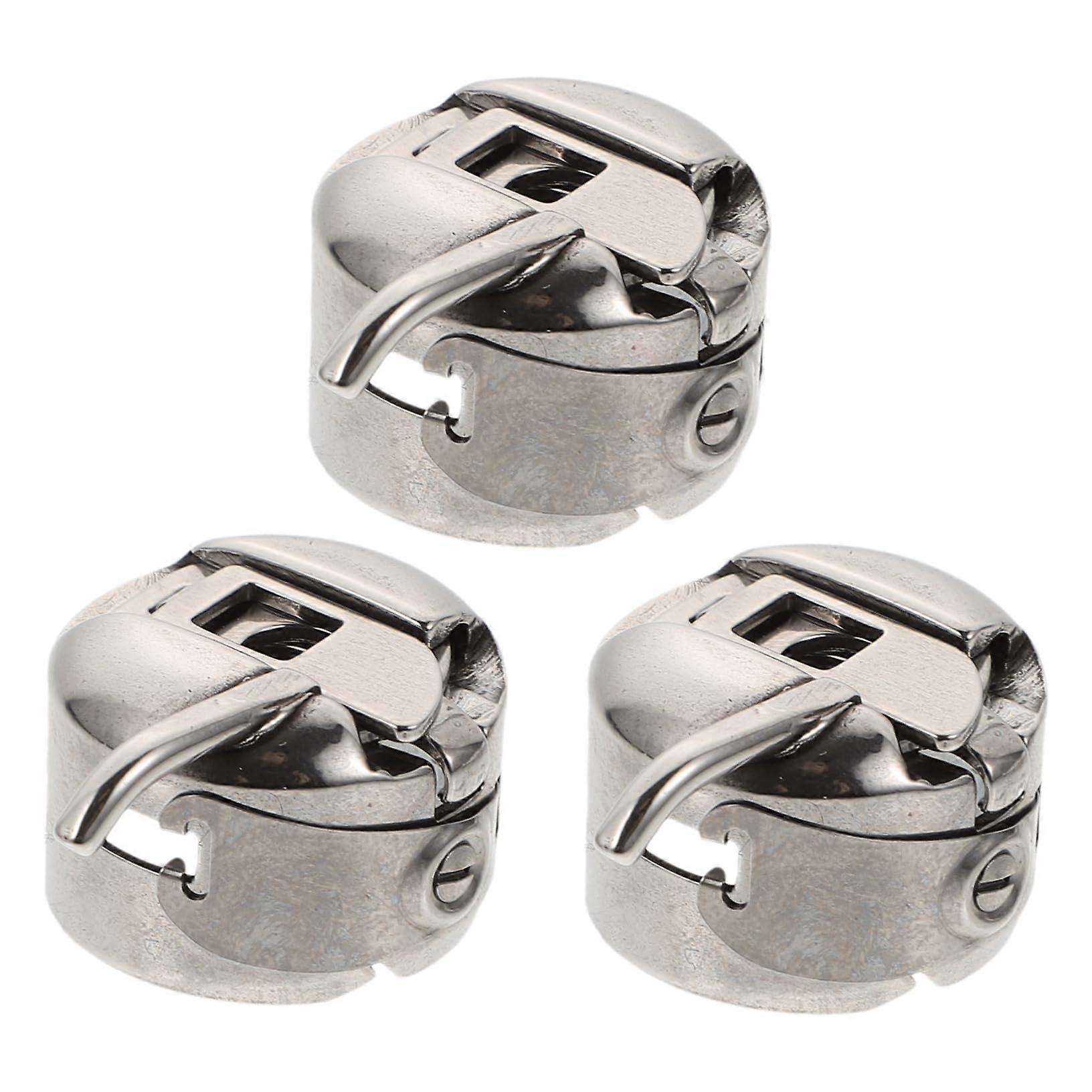 6pcs Sewing Machine Bobbin Case Set, Silver Finish, Quick Replacement, Consistent Performance