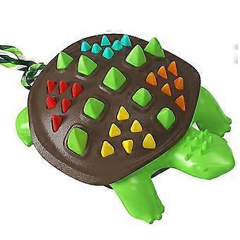 Pxcl Turtle Interactive Dog Teething Toy Cleaning Teeth Molar For Small, Medium And Large Dogs, 107.5*138*66mm, Green + Chocolate Shell