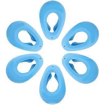 Hair Dye Earmuffs Silicone Ear Caps for Protection 3Pairs Blue