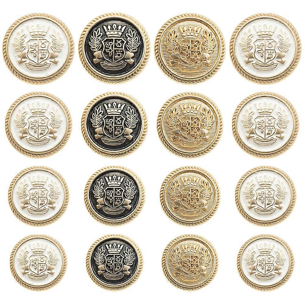 16pcs Sewing Buttons Delicate Alloy Decorative Button British Styled Button