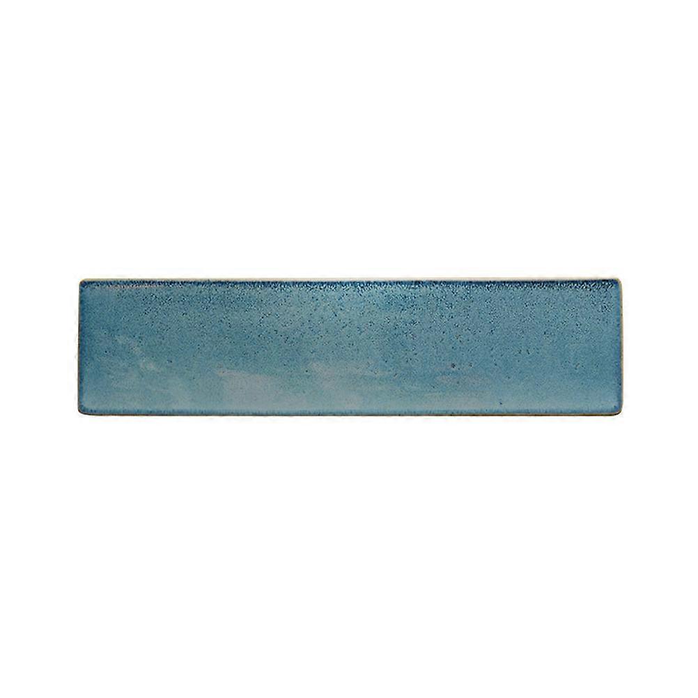 Ceramics Sushi Plate Rectangular Dish for Restaurant Use Light Blue