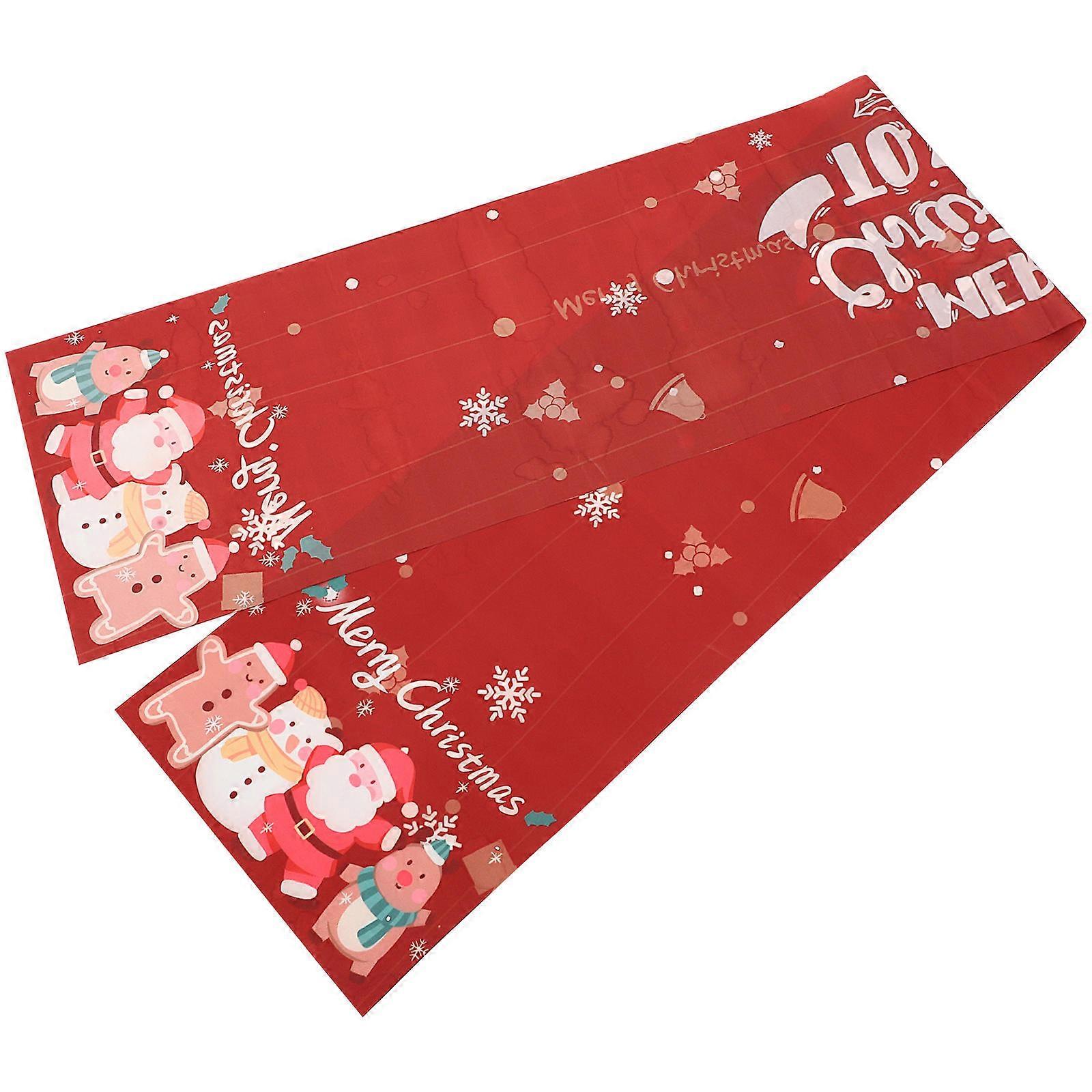 Christmas Table Runner Red Polyester for Party Decor