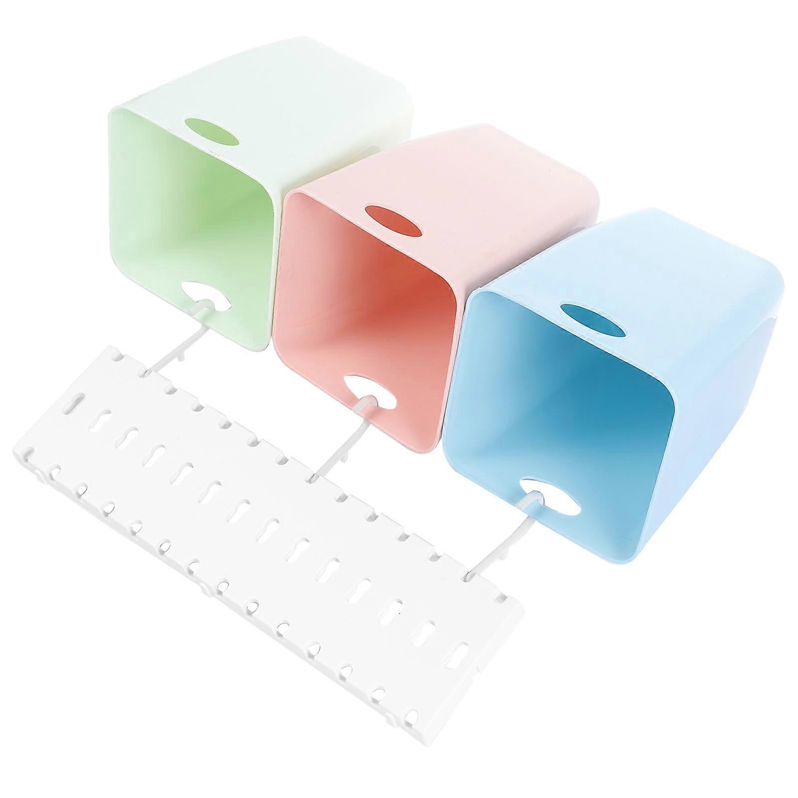 Recycling Bin Set Plastic Wall Sorting Garbage Bin for Storage Use 1Set