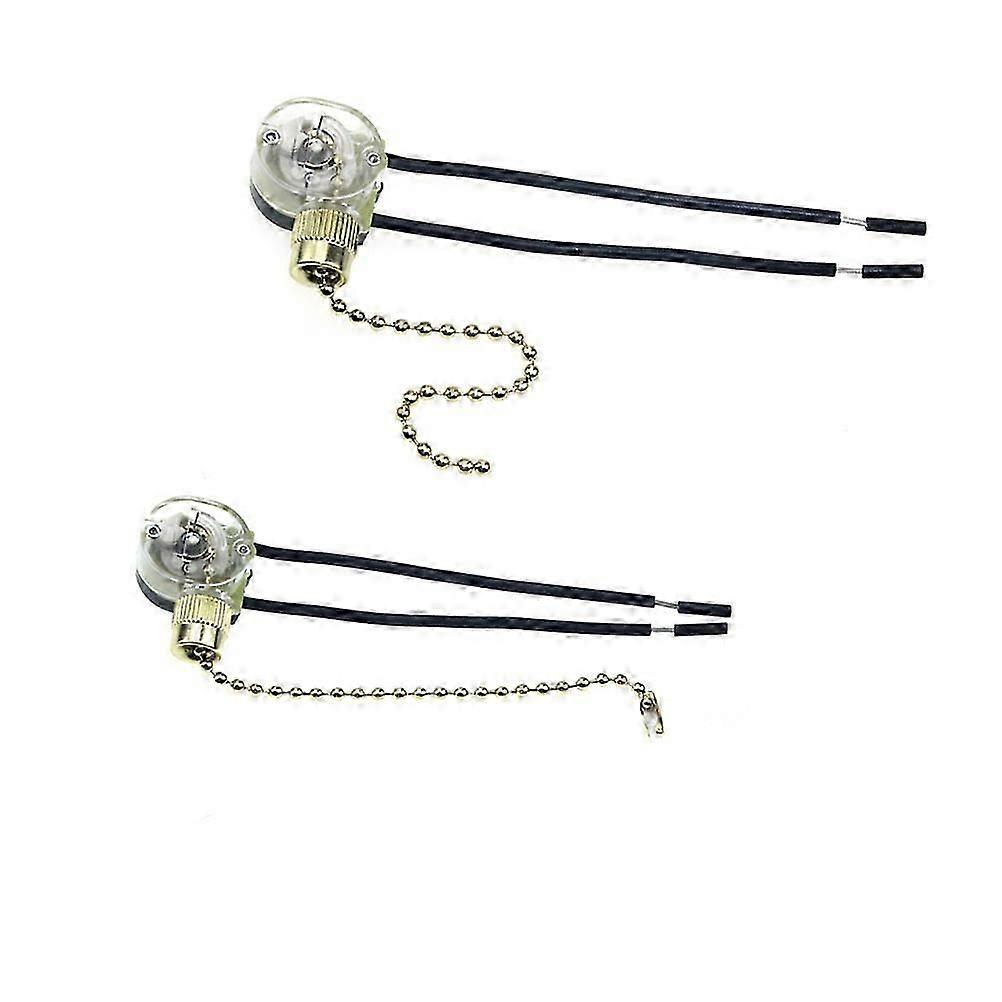 Pull Chain Switch Fan Pull Chain Ceiling Fan Light Lamp Replacement 2Pcs
