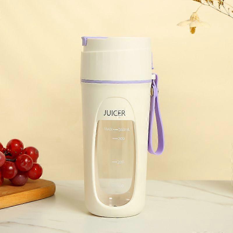 Purple Portable 8-Blade Refillable Juicer Cup