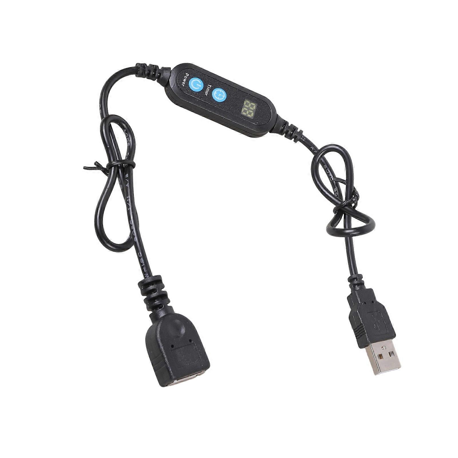 Small USB Timer Cord with 12 Hour Recycling Function Simple Operation Suitable for Lighting and Ventilation Systems Multicolor