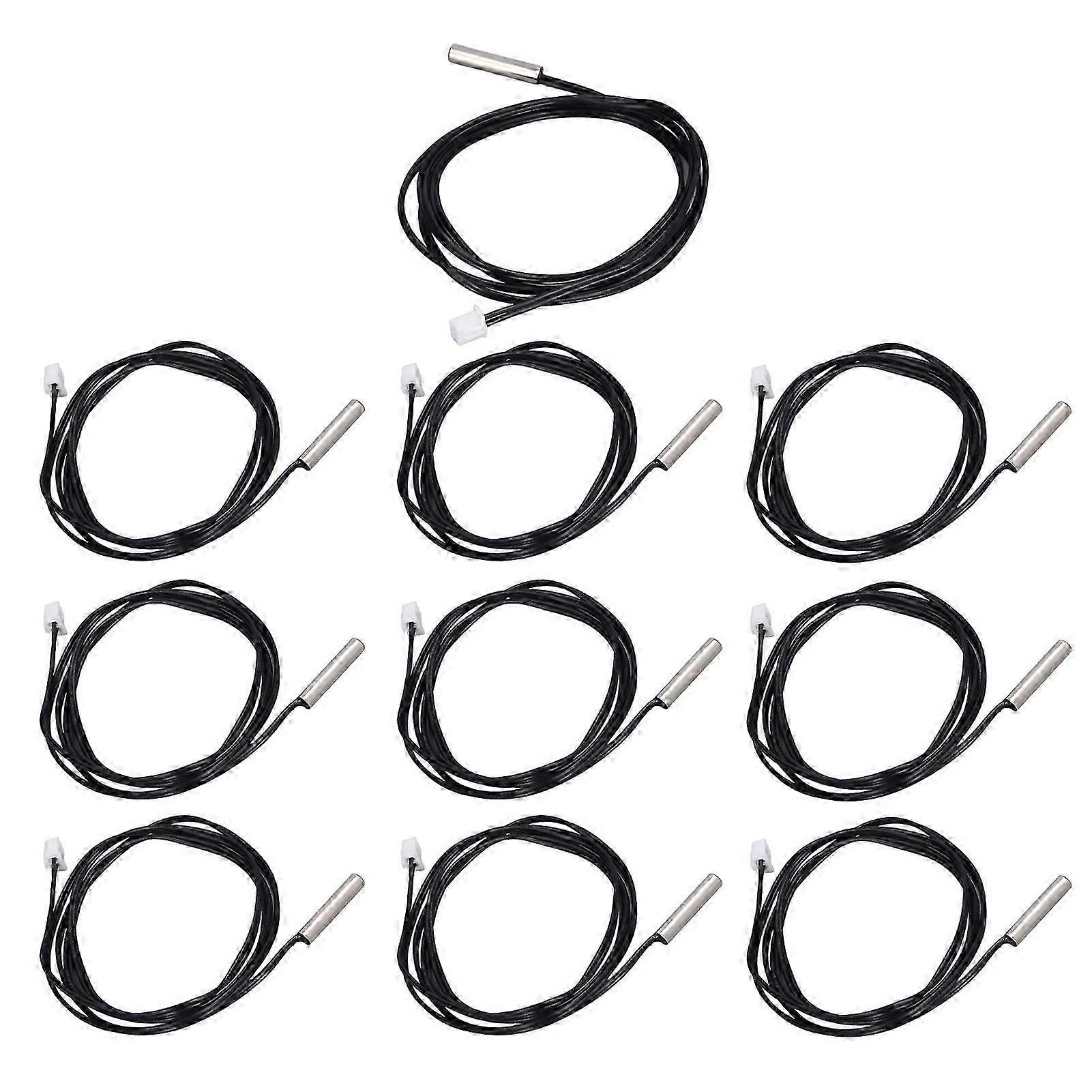 Lot de 10 sondes de température à thermistance NTC, tête cylindrique 5 x 25 mm, compatibles avec Measuring10K B3950