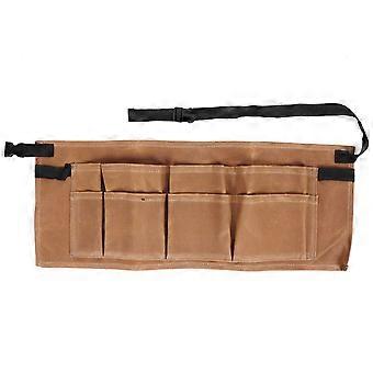 Garden Adjustable Tool Bag MultiPocket Woodworking Tool Belt for Garden Outdoor(Mud Color )