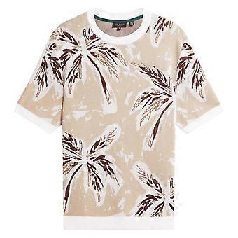 Ted Baker Mens Palm Knitted Short-Sleeved T-Shirt
