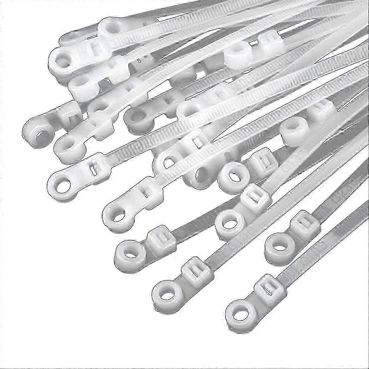 Nylon Cable Ties with Screw Hole - Self-Locking, Bundle Straps 26-27