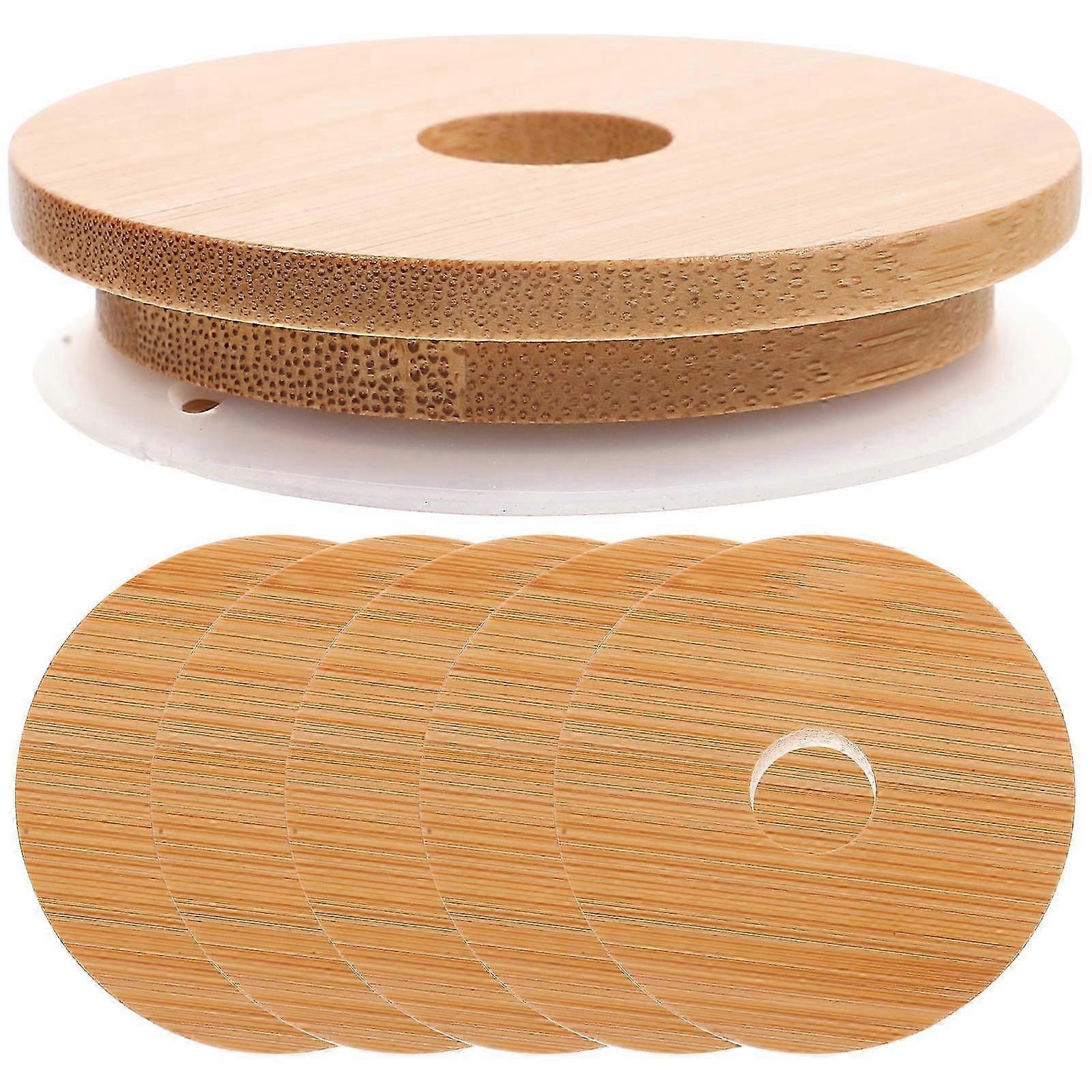 Replacement Cup Lids | Brown Round Shape | 6x6cm | 6pcs