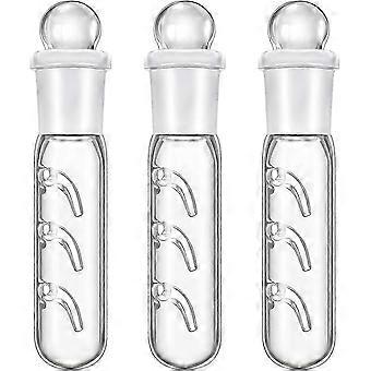 Pack Clear Glass Snail Traps with 3 Holes for Planaria Snails Leeches in Aquarium