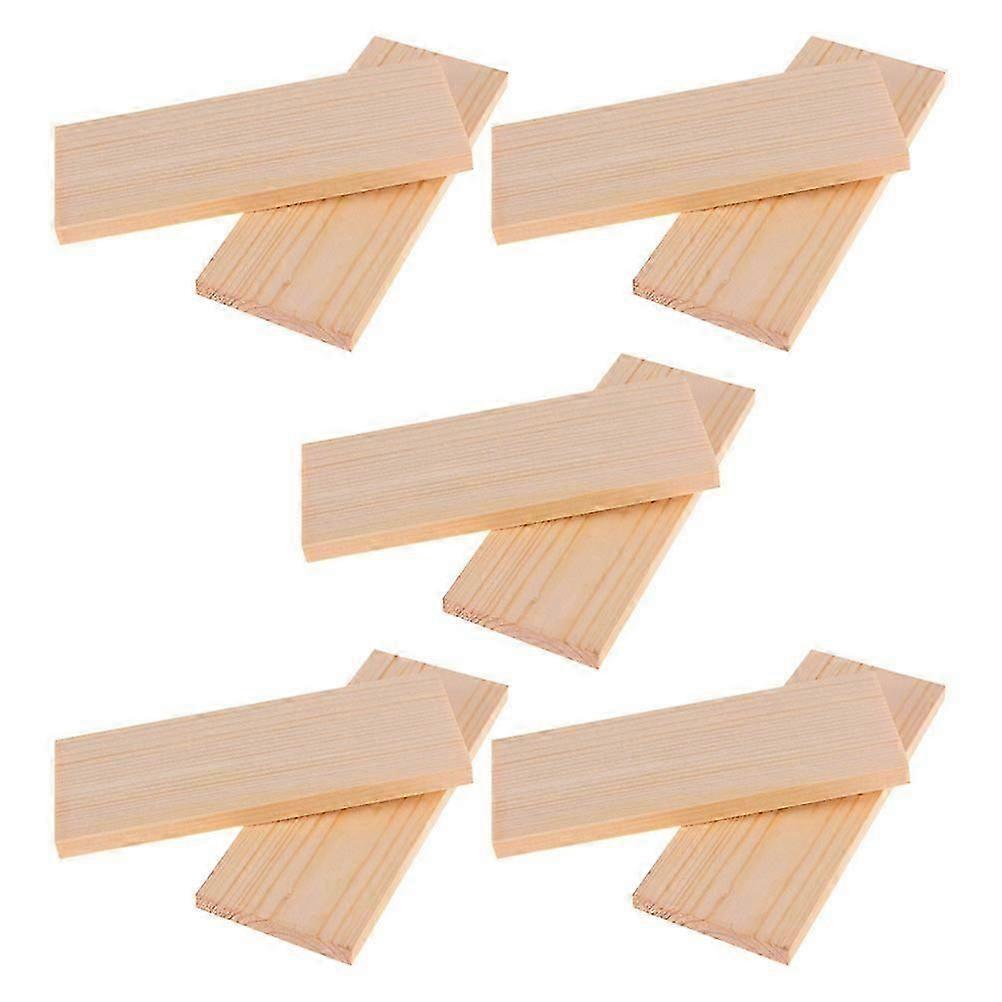 Rectangular Pine Wood Boards for Crafts DIY Projects 10Pcs Set 26-27