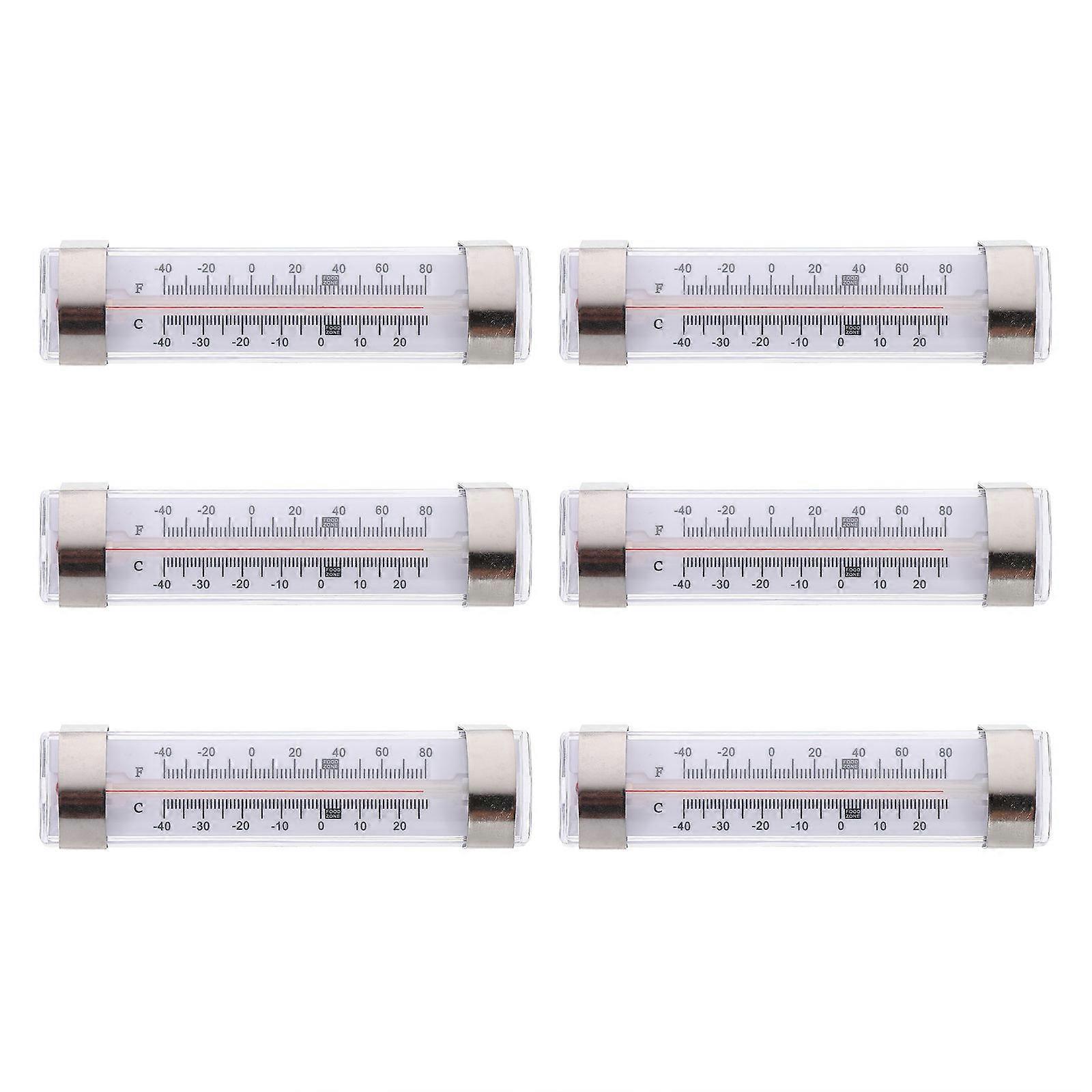 6pcs Professional Refrigerator Thermometer High Precision Fridge Thermometer