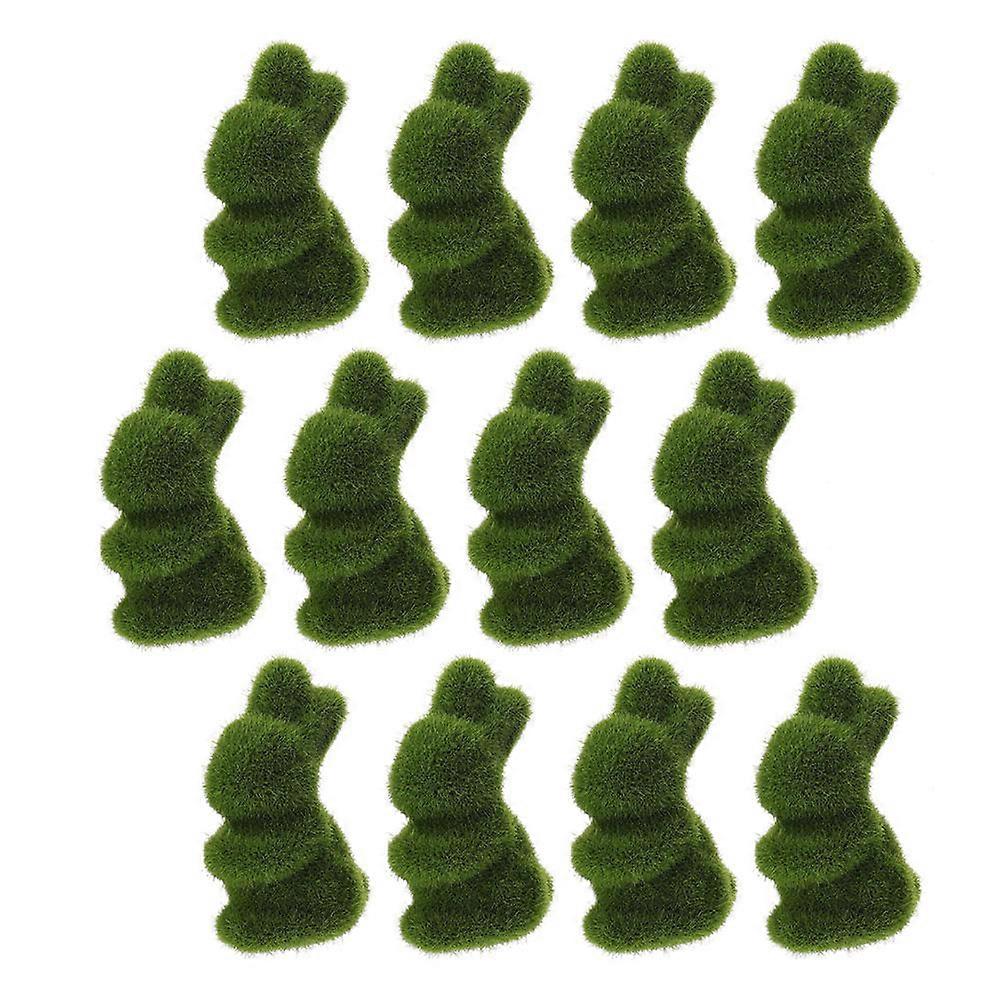 12 Pcs Easter Simulation Rabbit Doll Model Artificial Rabbit Decor Easter Decor