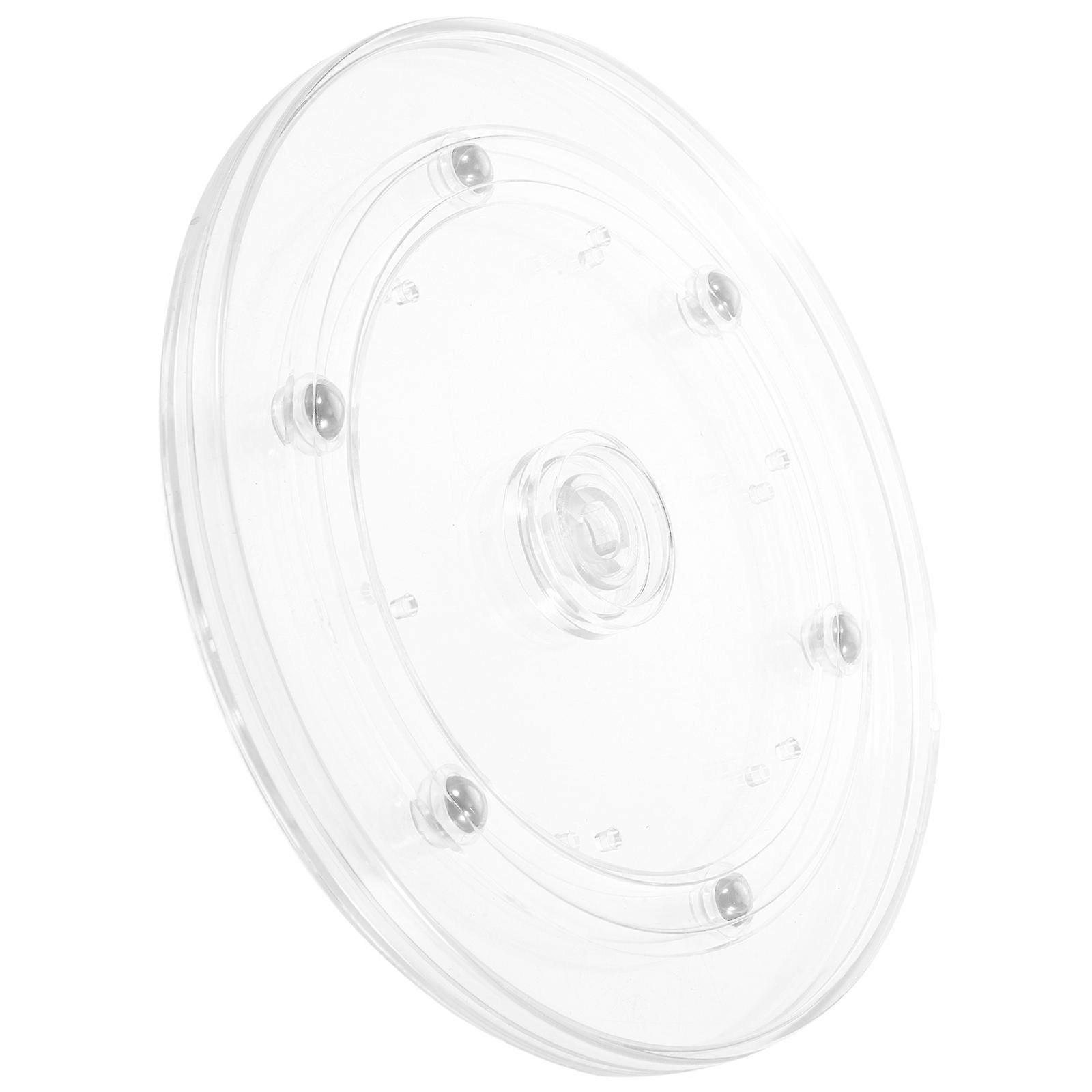 Suporte giratório de plástico transparente para decoração, 15 cm (6 polegadas)