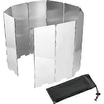 10 Pieces Foldable Stove Windscreen, Camping Windscreen compatible with Camping and Hiking