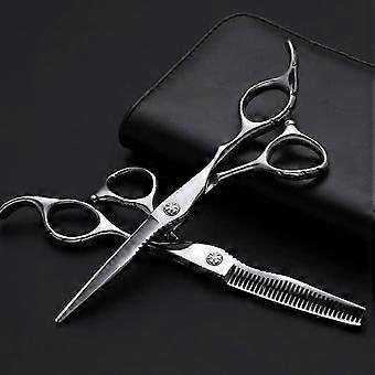 6-Inch Japanese Steel Hair Scissors Set: Sharp Blades & Ergonomic Grip for Salon Use