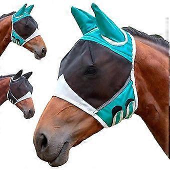 Masque contre les mouches à cheval Taille S Taille Protection UV Masque anti-moustique pour chevaux avec oreilles respirantes