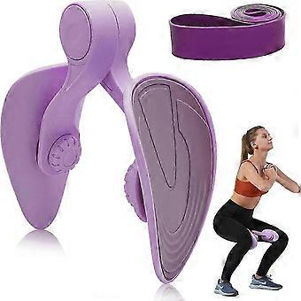 Thigh Master Exerciser, 35LB Resistance with Band, 360 Rotating Panels, TPE Foam Padding, Inner Thigh Pelvic Floor Workout, Hip Shaping for Women, Pos