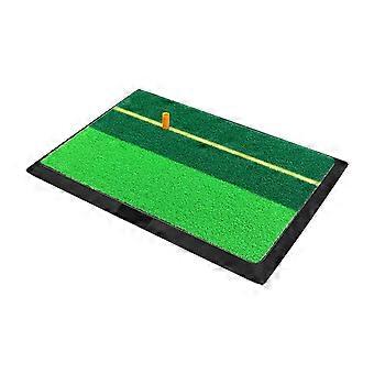 Golf Hitting Mat Two Color Turf Wear Resistant Portable Golf Accessories Non