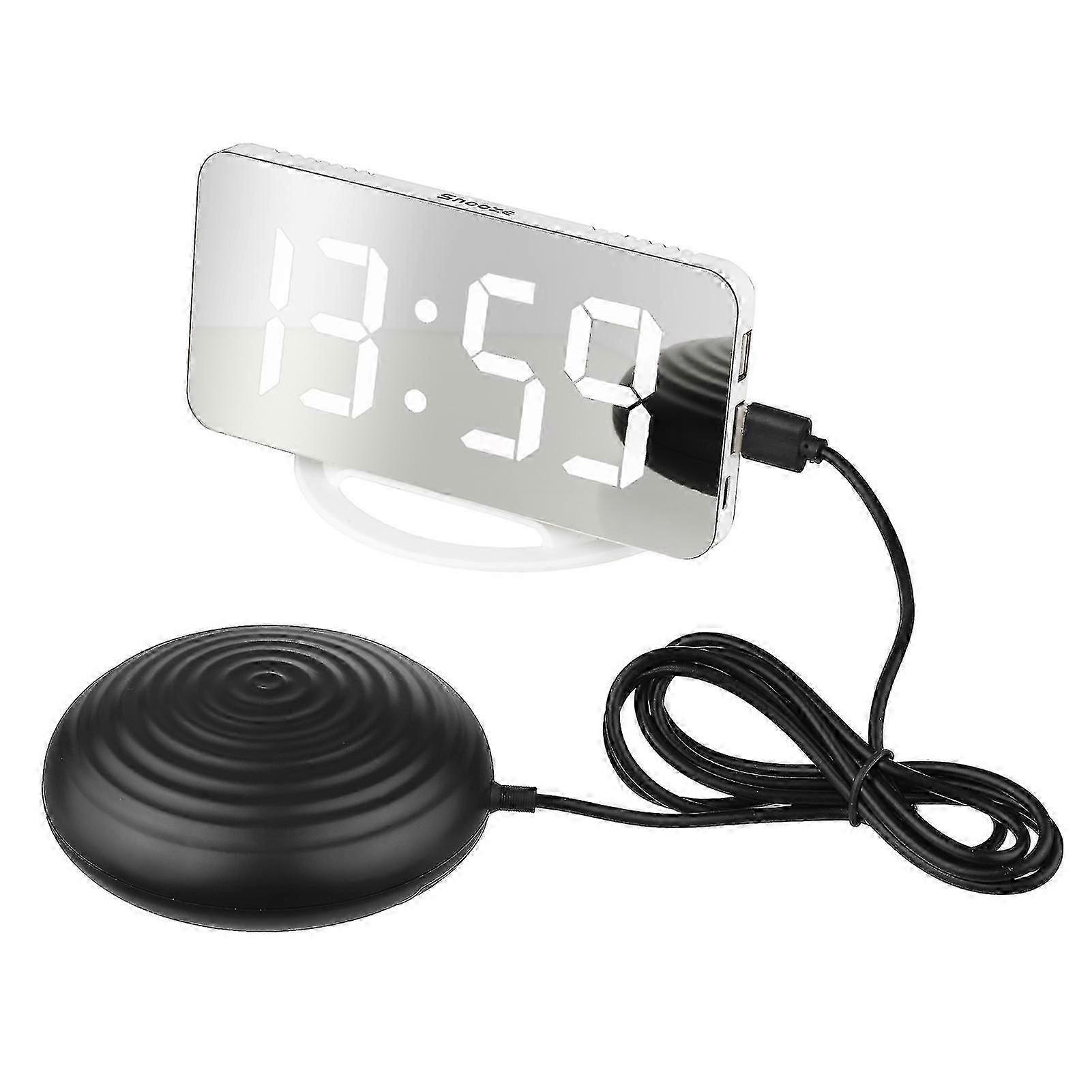Vibrating Alarm Clock Digital Mirror Alarm Clock With Large Clear Screen