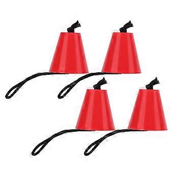 4 stks Spui Plug Kit met Lanyard Flexibele Siliconen Afvoergaten Stopper Stop Universeel voor Kajaks Kano's Rood