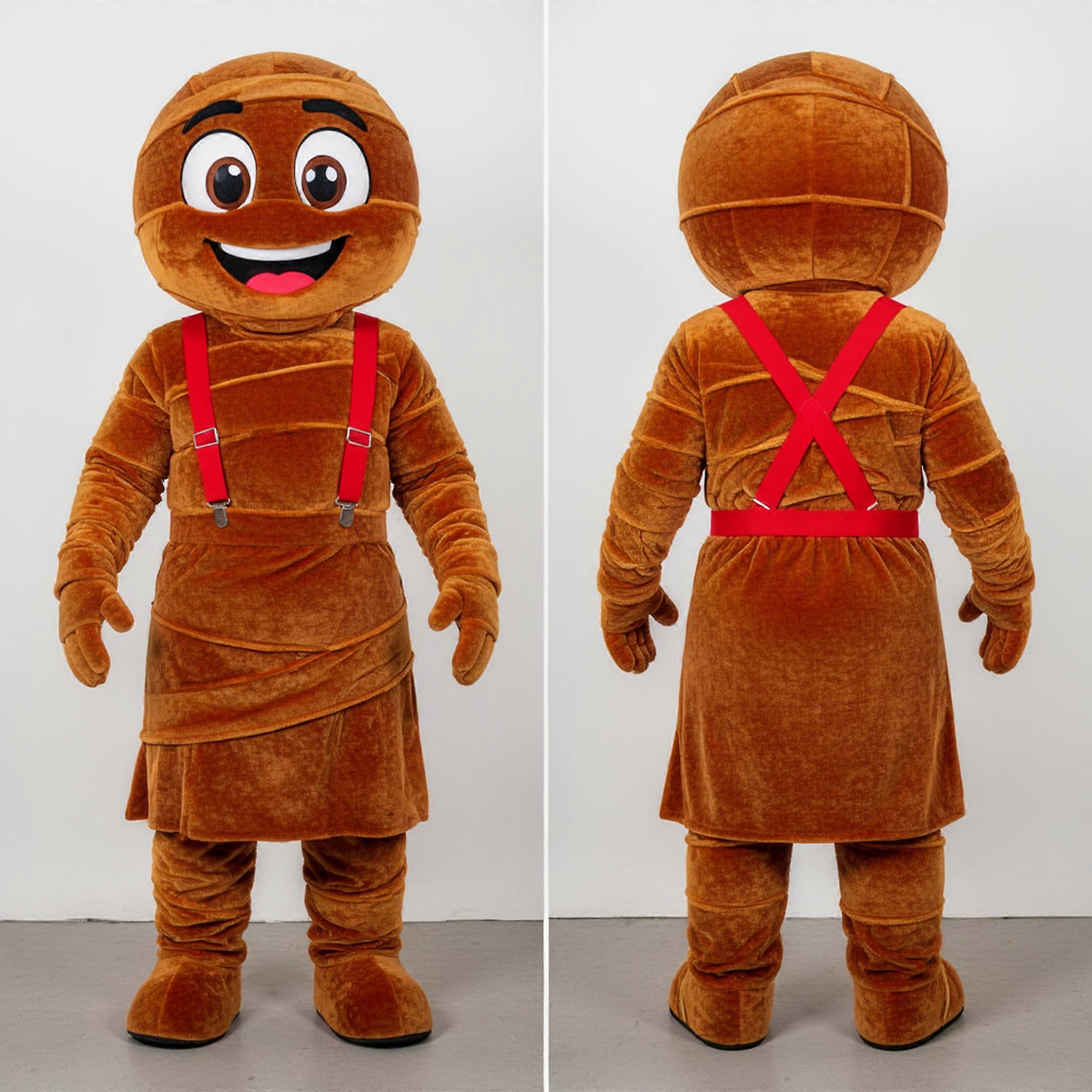 MASTICOT Rust Orange Wrapped Mummy Mascot